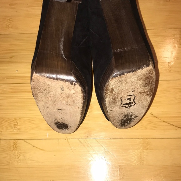 Stuart Weitzman suede open toe ankle booties - Picture 4 of 6